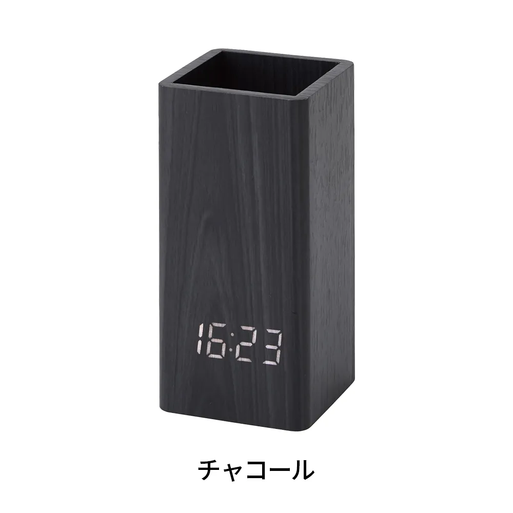 ウッドペンスタンドクロック