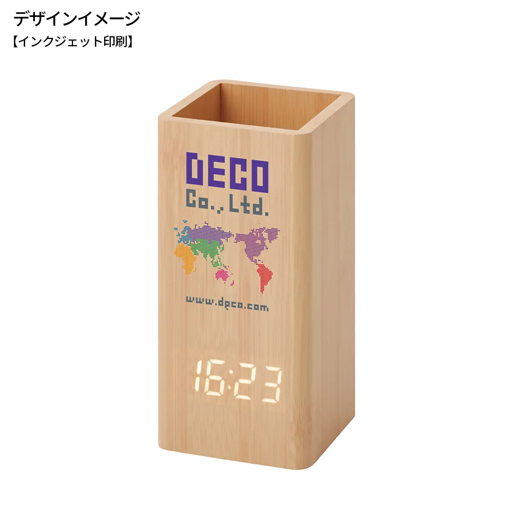 ウッドペンスタンドクロック