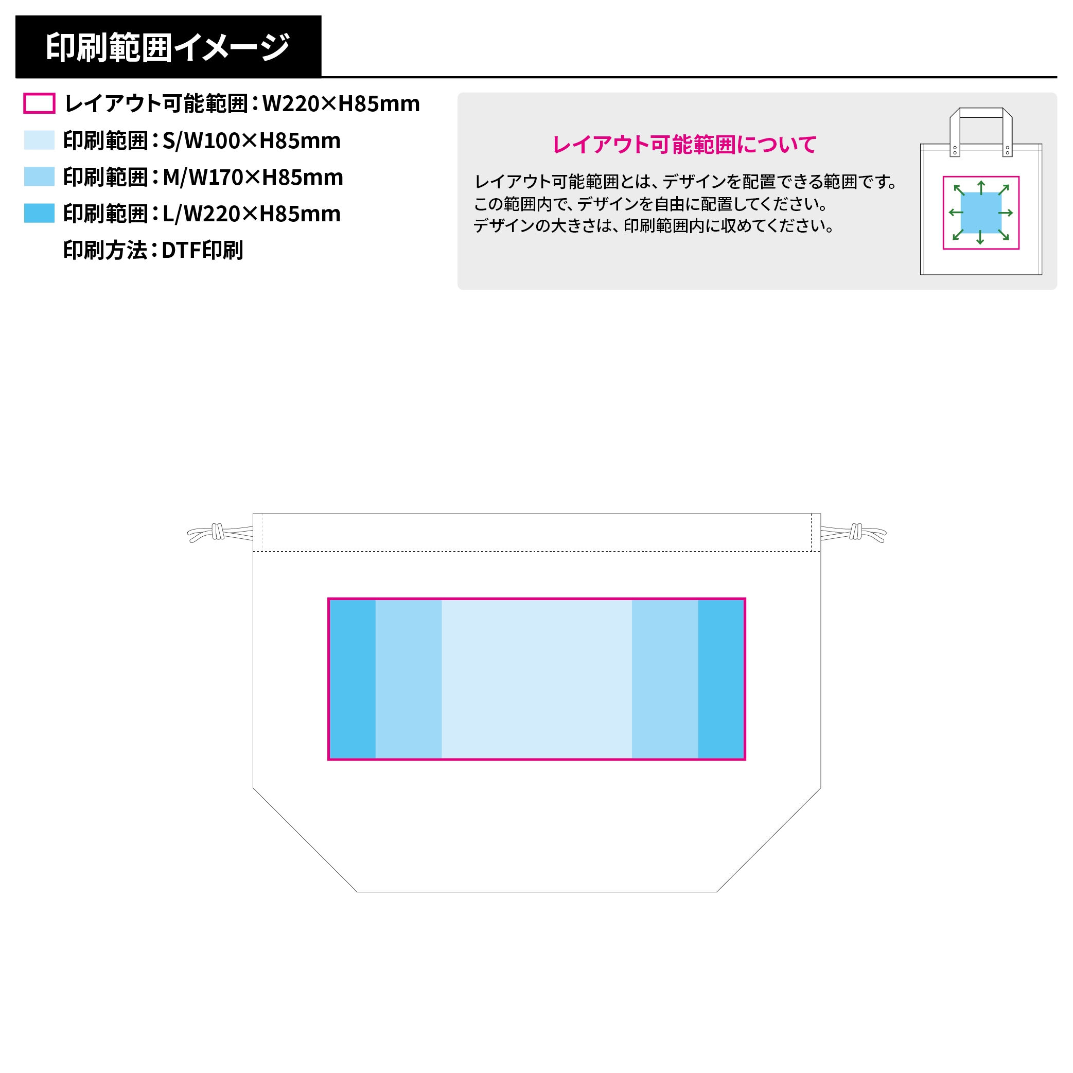 厚手コットンポーチ巾着ナチュラル(M)