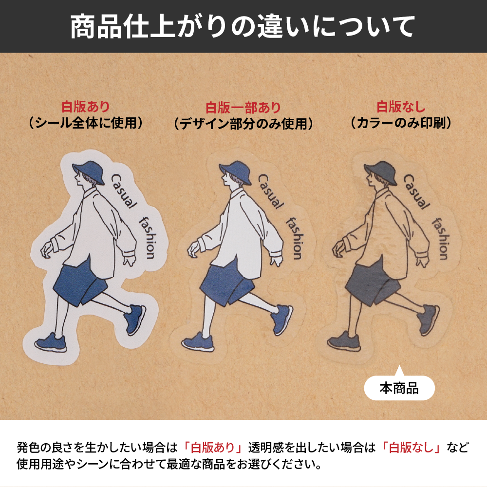 オリジナルクリアステッカー(白版なし)