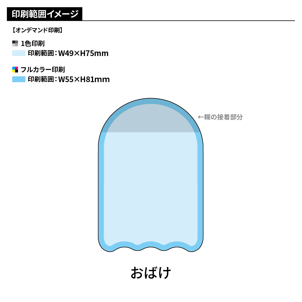 小ロットカバーなし型抜きふせんB
