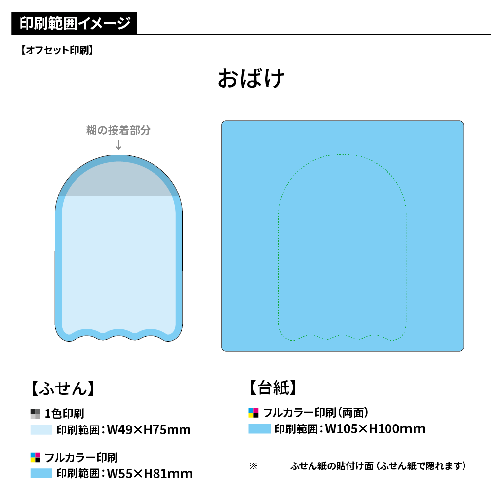 台紙付き型抜きふせんB