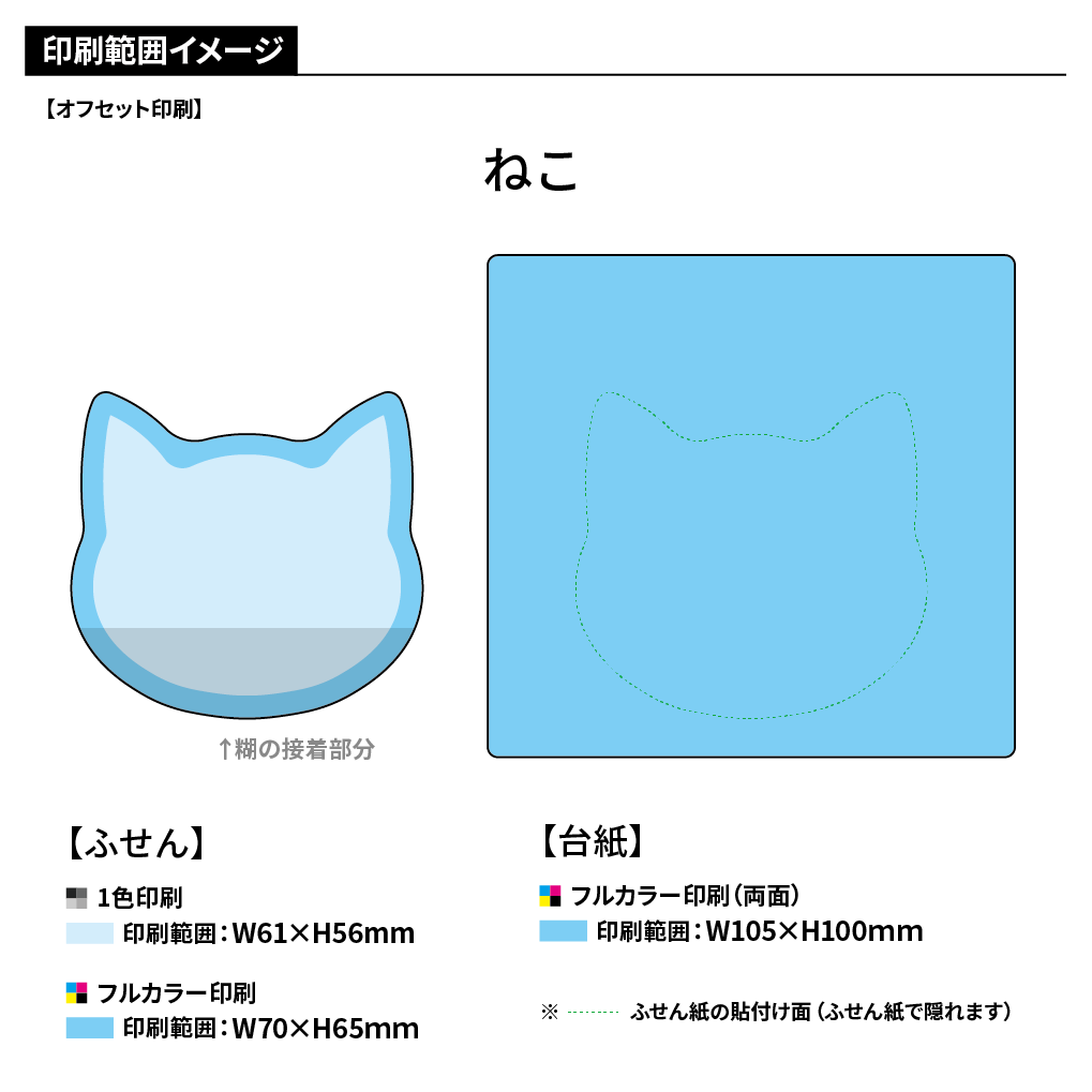 台紙付き型抜きふせんB