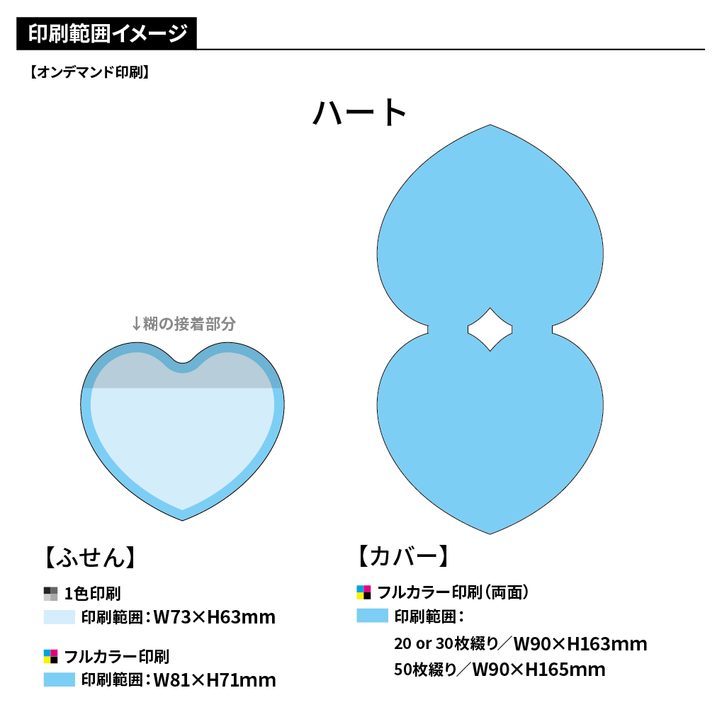 小ロット表紙カバー付き型抜きふせんB