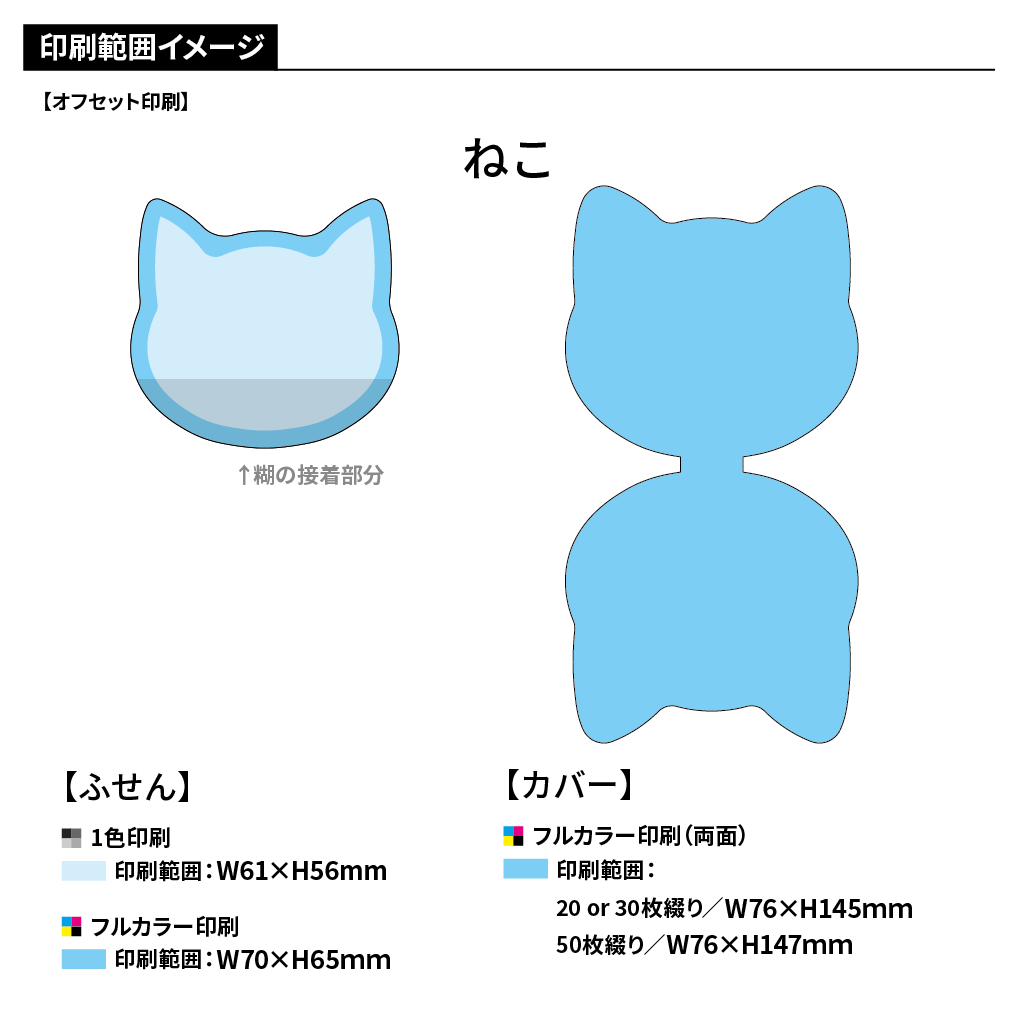 表紙カバー付き型抜きふせんB