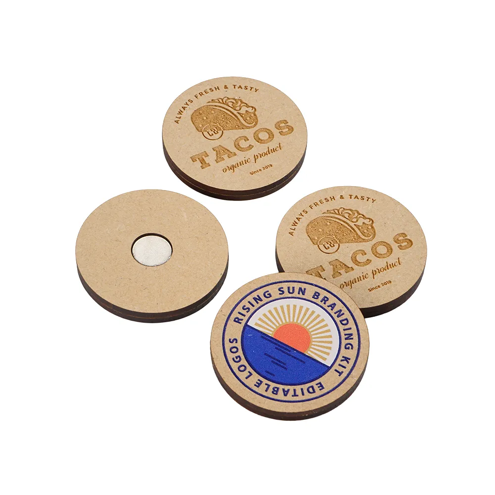 木製マグネット　直径45mm
