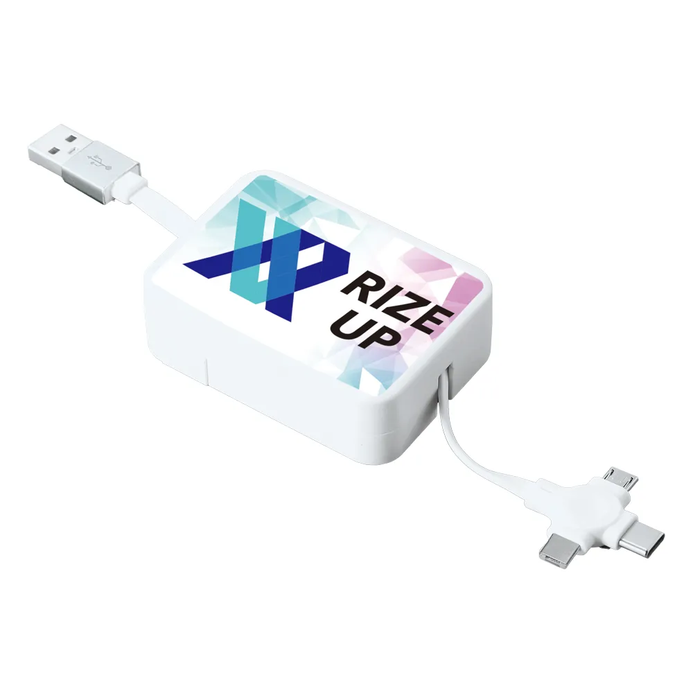 スマホスタンドになるコンパクト3in1ケーブル