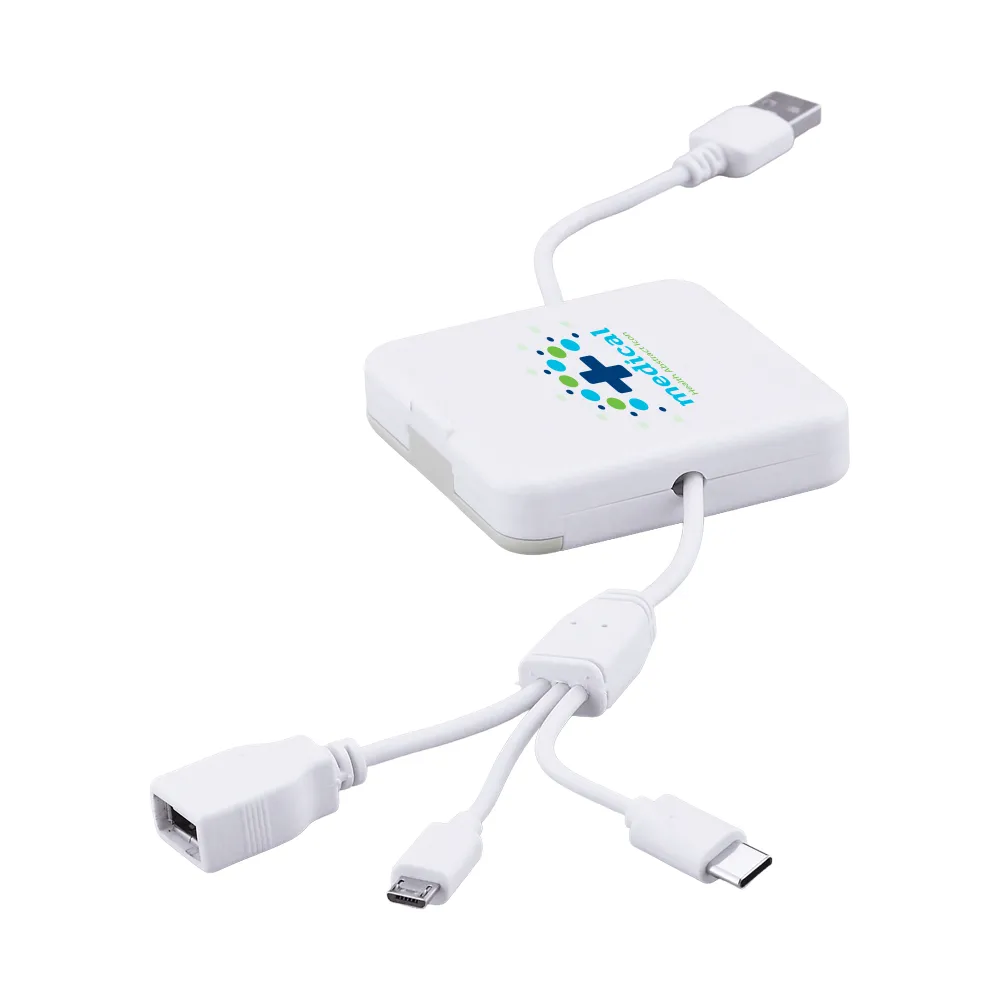 スマホスタンドになるケーブルホルダー(3in1ケーブル付き)