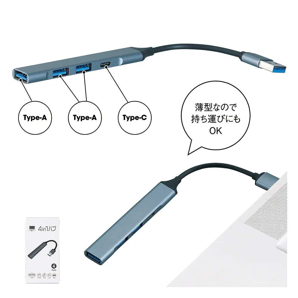 4in1USBハブ