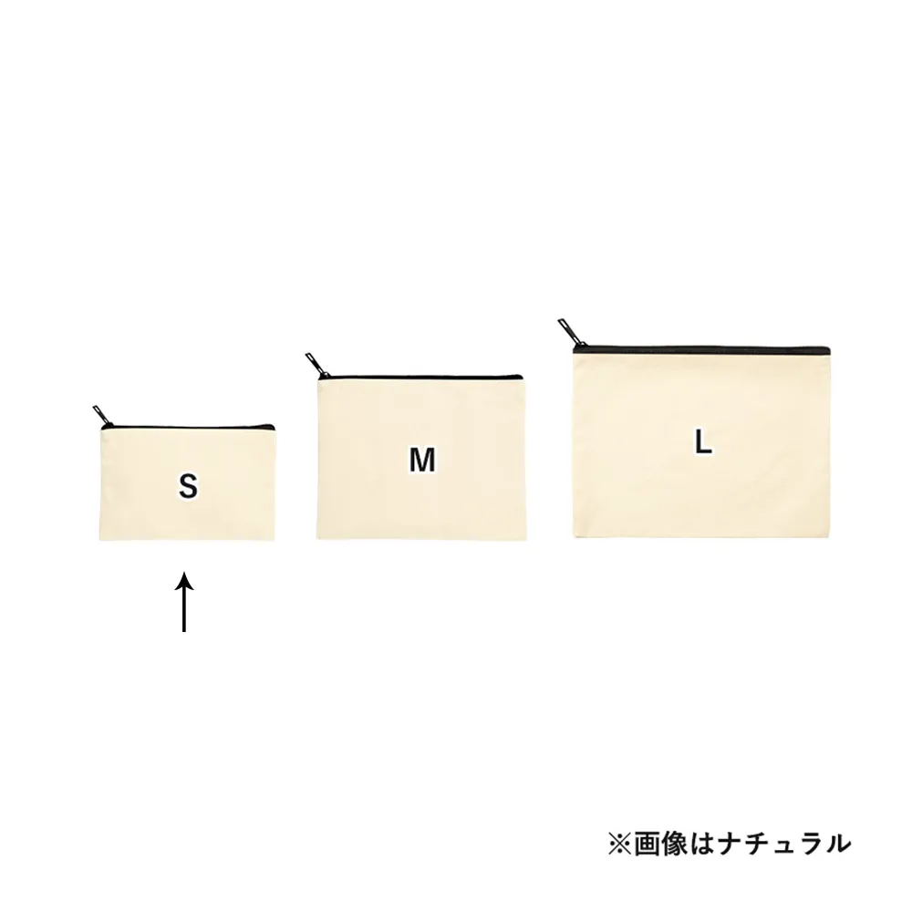 キャンバスフラットポーチ(S)カラー