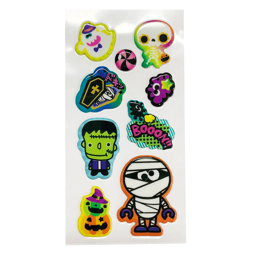ハロウィンぷっくりミニシール