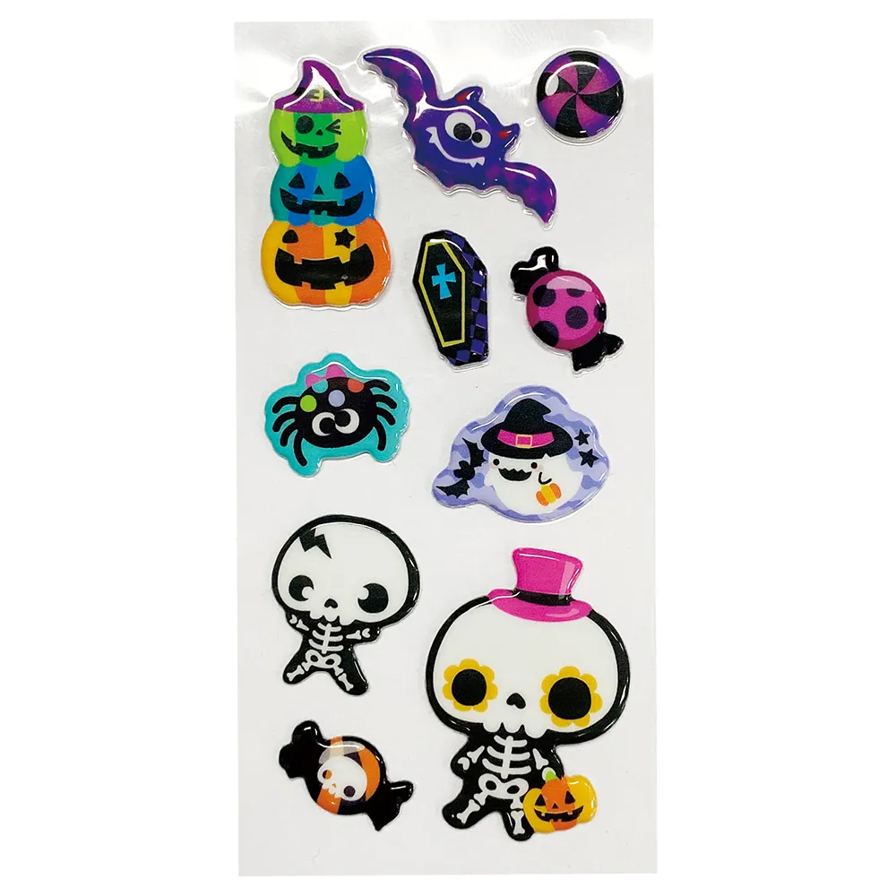 ハロウィンぷっくりミニシール