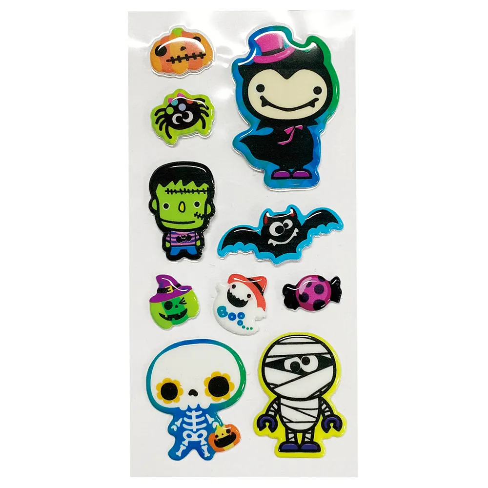 ハロウィンぷっくりミニシール