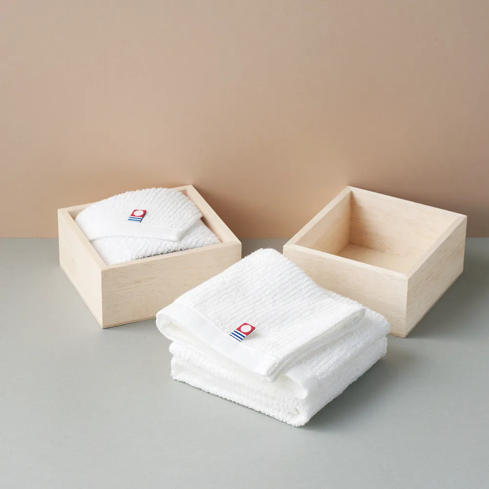 国産木箱入 今治やさしいハンドタオル