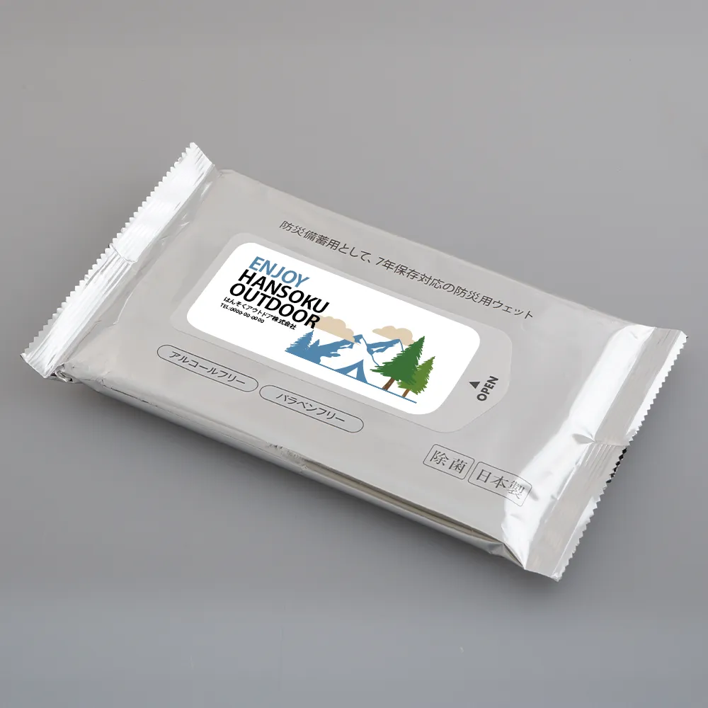 7days,7年保存 防災ウェットティッシュ(大判)10枚ノンアルコールシール貼り