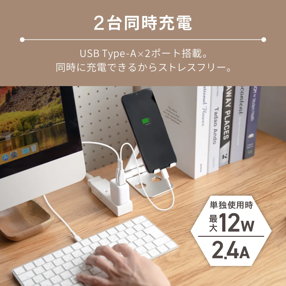 最大12W　コンパクトAC充電器
