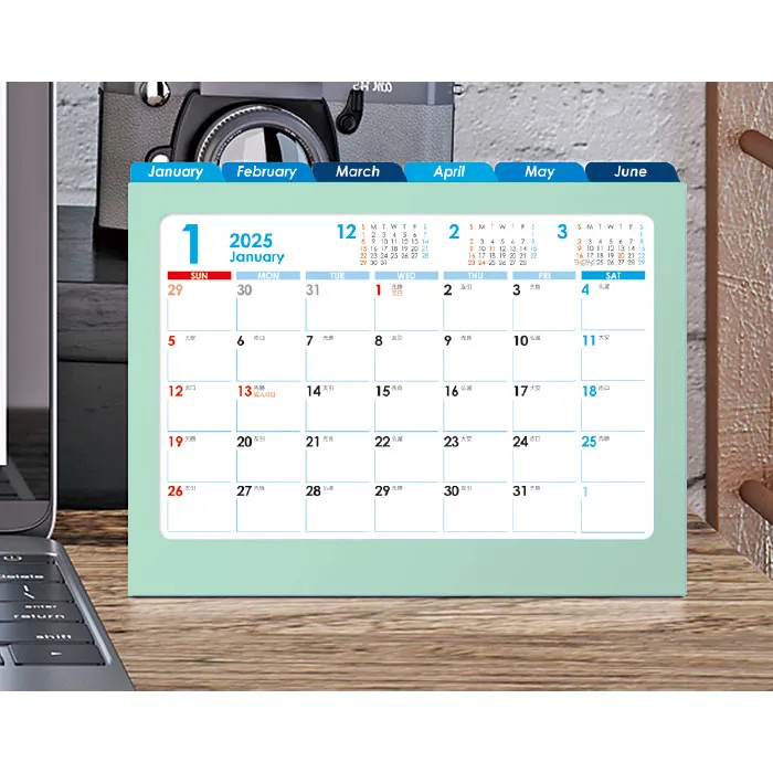 卓上カレンダー　ブルーインデックス