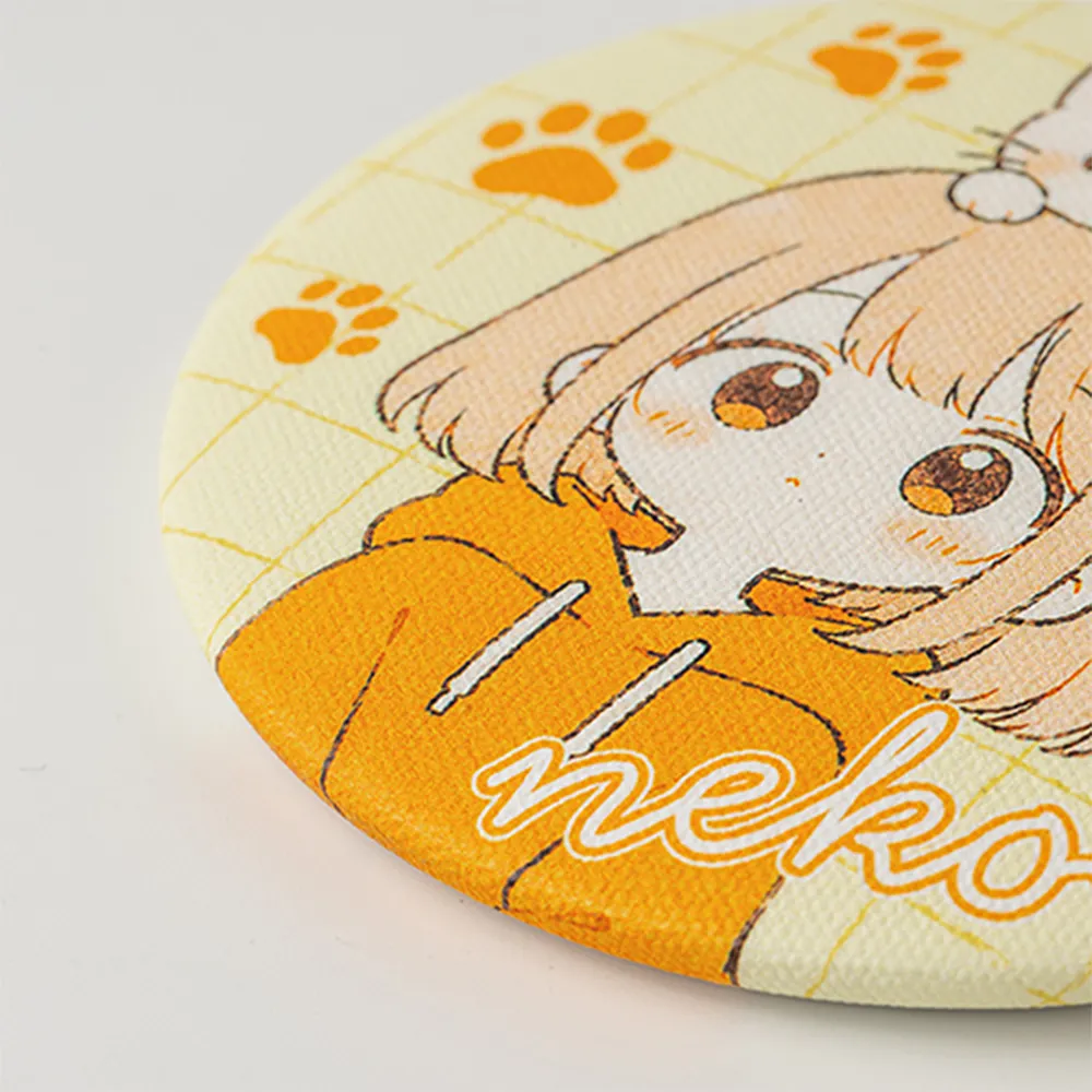 キャンバス地オリジナル缶バッジ　直径57mm