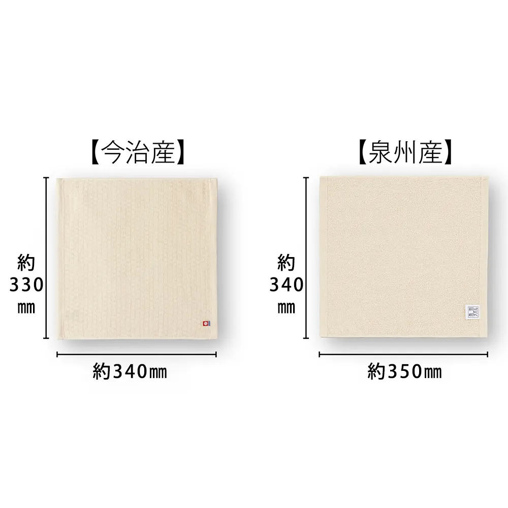 今治産＆泉州産ハンドタオルセット【エコマーク認定】