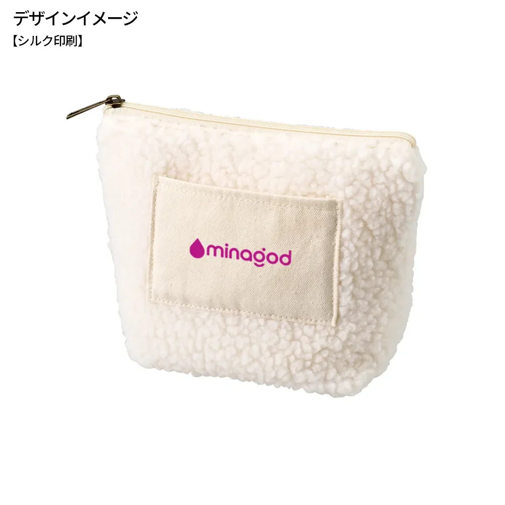 ボア＆キャンバスポケットデイリーポーチ