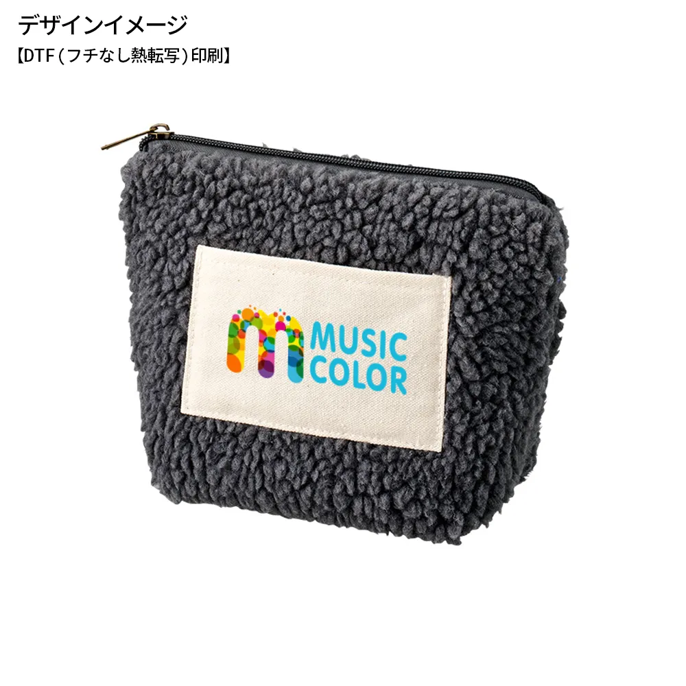 ボア＆キャンバスポケットデイリーポーチ
