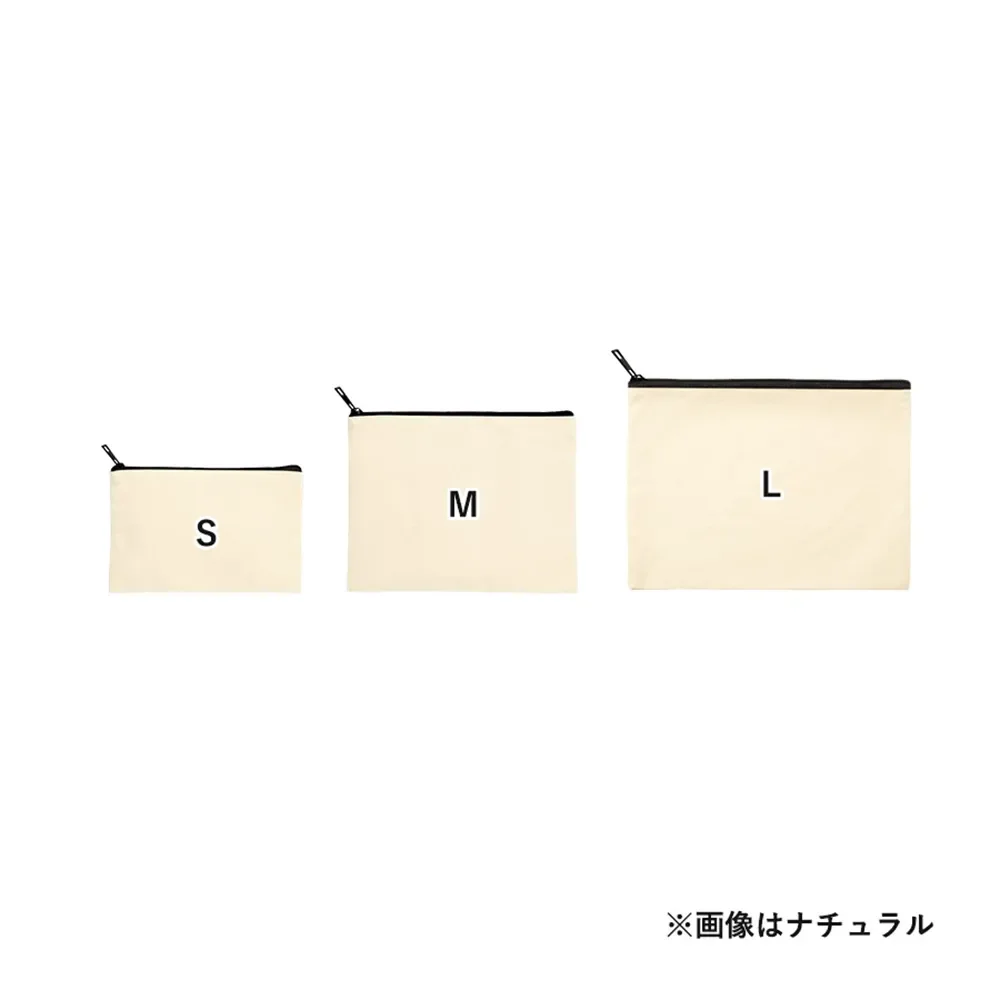 キャンバスフラットポーチ(L)ナチュラル
