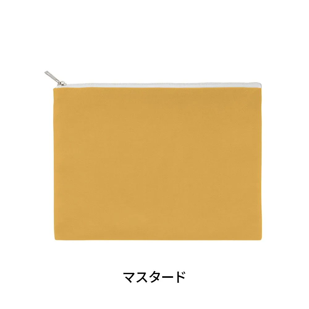 キャンバスフラットポーチ(L)カラー