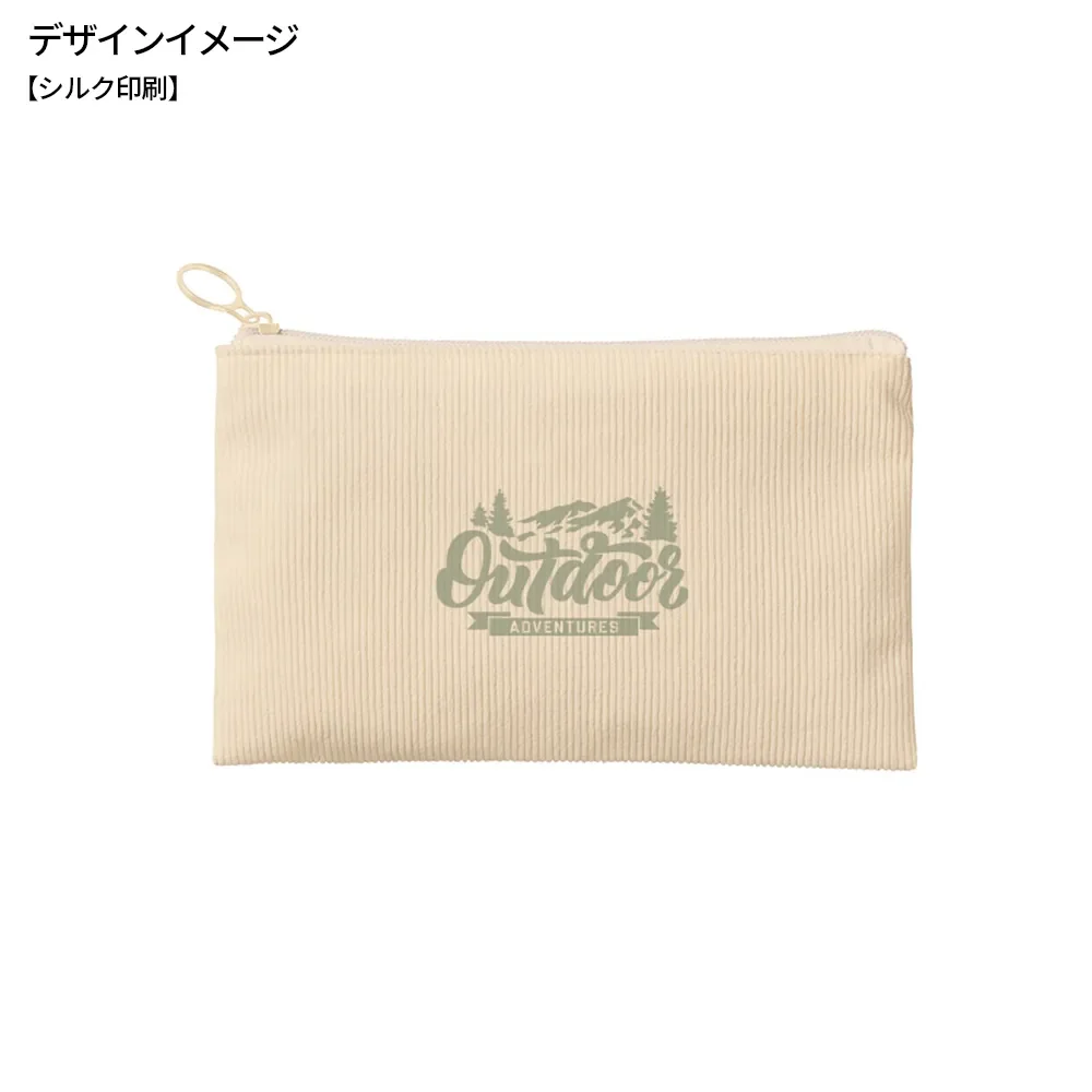 コーデュロイフラットポーチ(S)