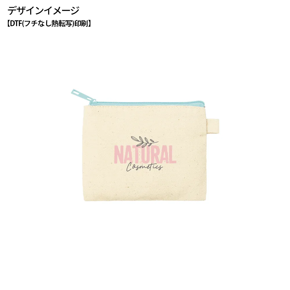 カラーファスナーキャンバスフラットポーチ(SS)