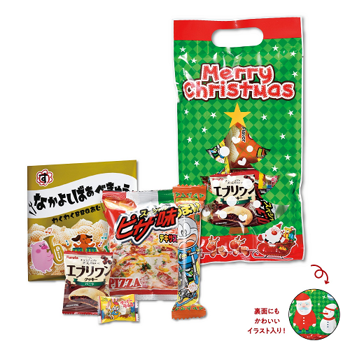 クリスマスお菓子パックの販促花子