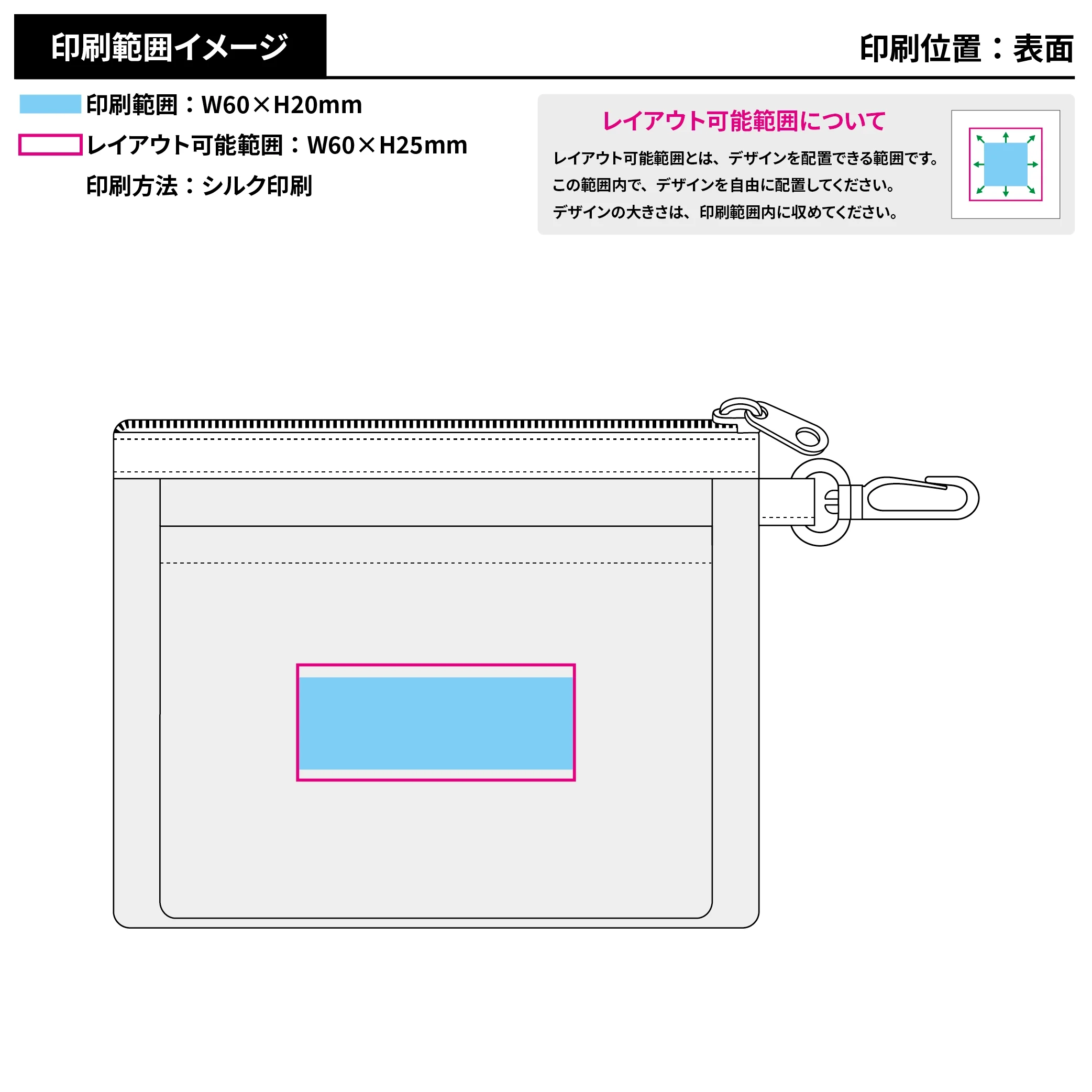 セパレートメッシュポーチminimum(カラビナ付)