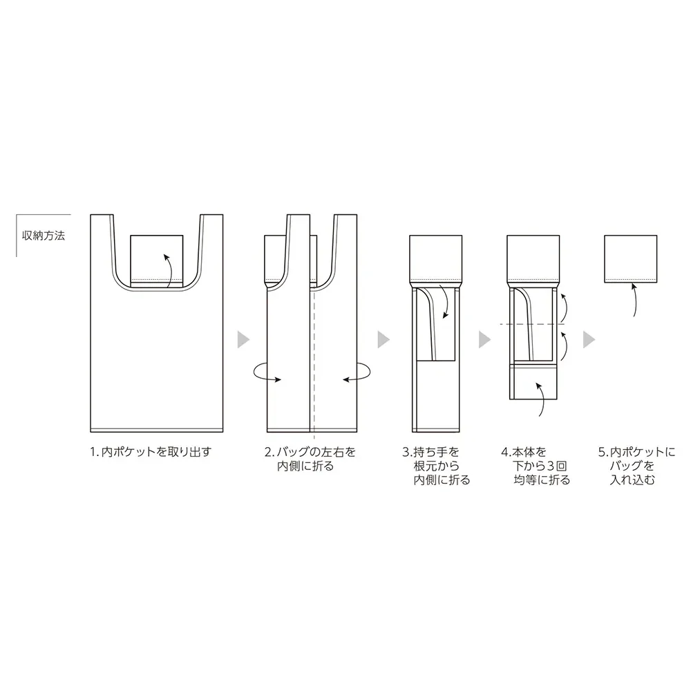 テントクロス 折りたたみトート