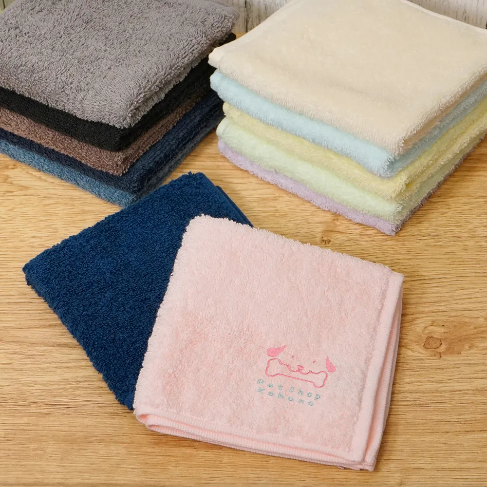 今治刺繍カラーハンドタオル