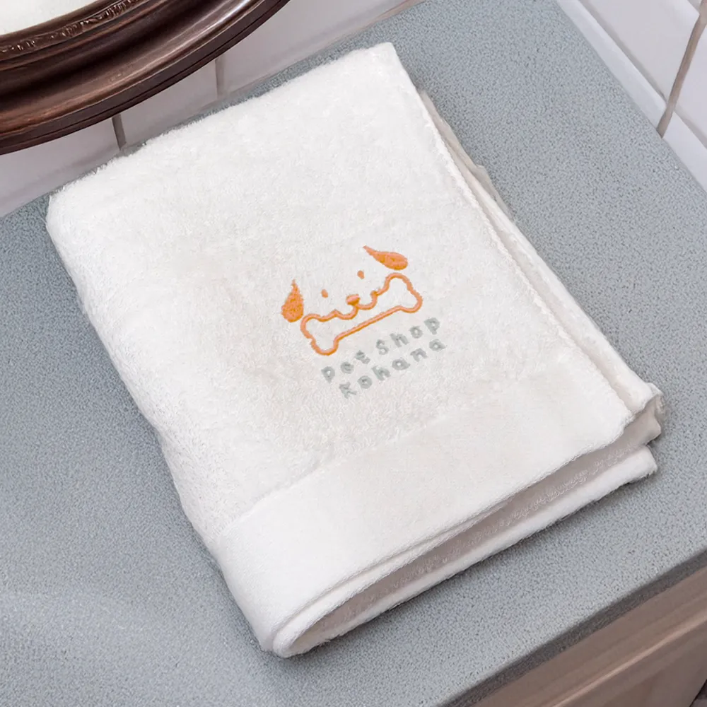 V.I.P 今治刺繍スーピマフェイスタオル(オフホワイト)