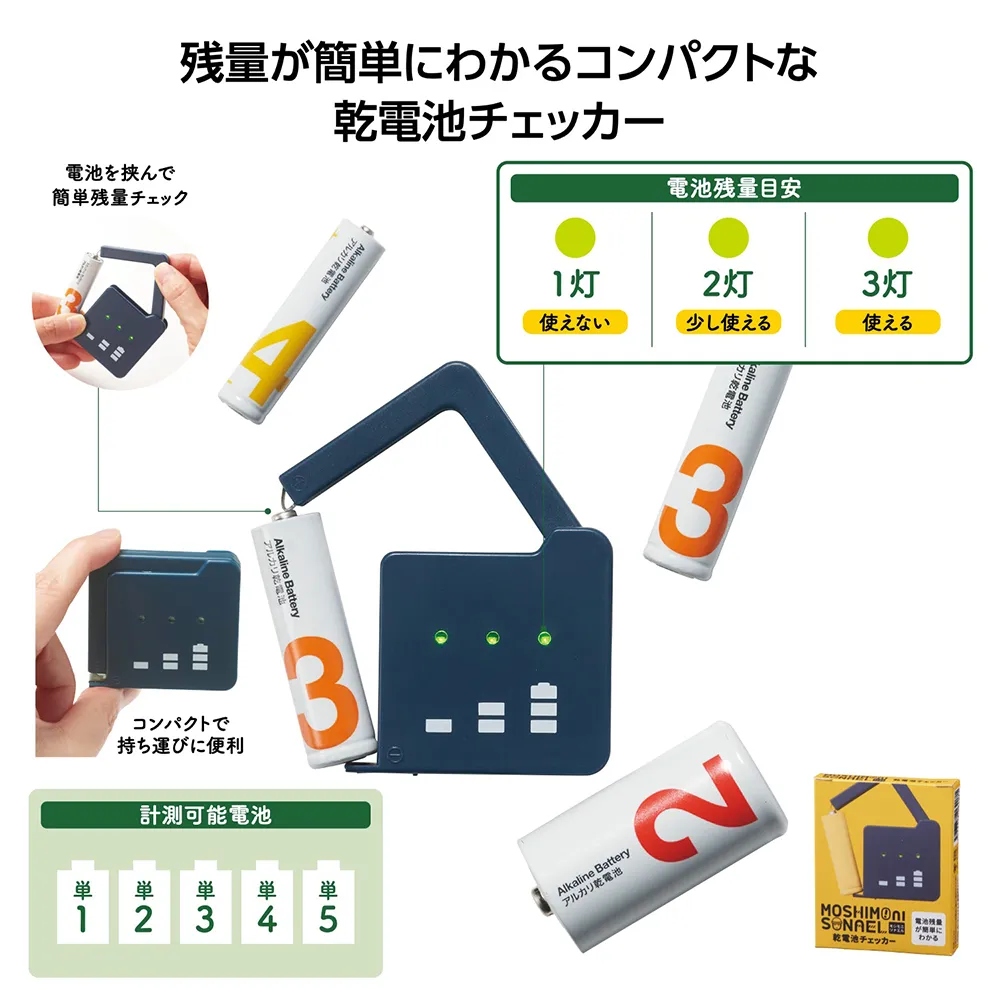 モシモニソナエル　乾電池チェッカー