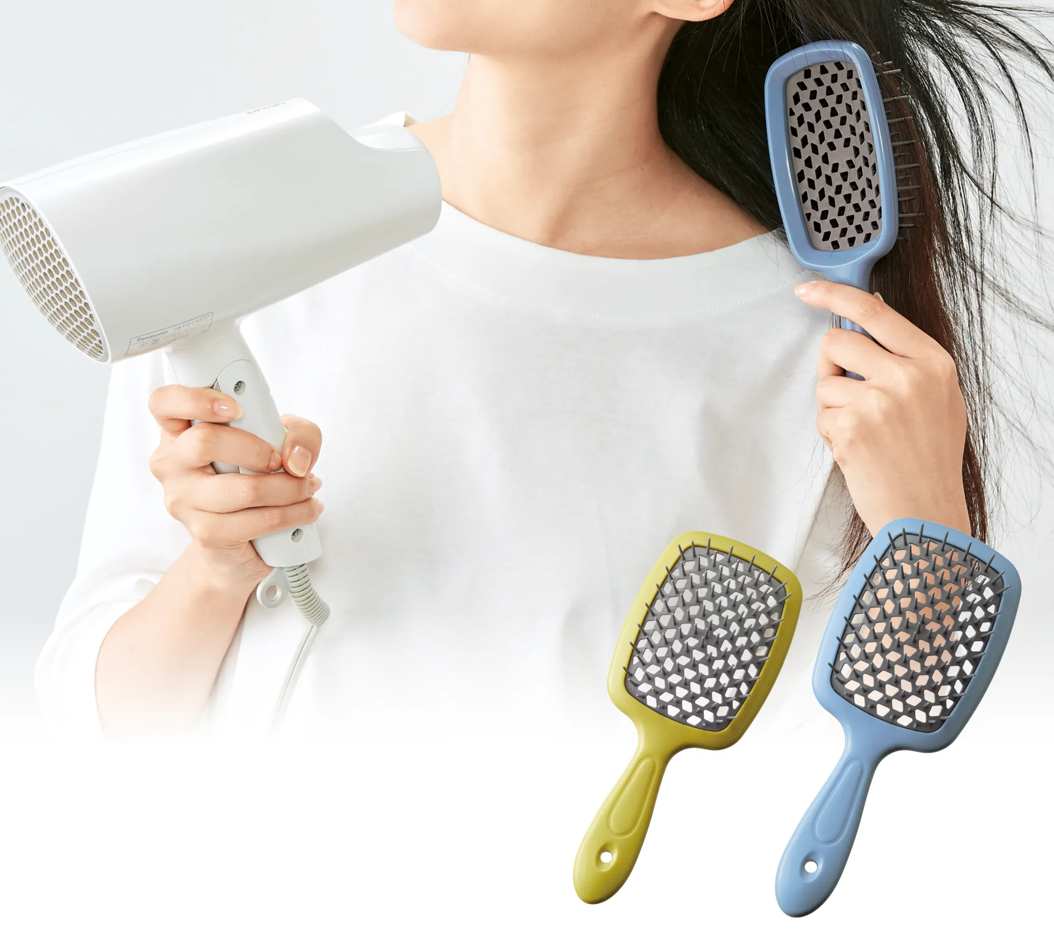 髪にやさしい　速乾ヘアブラシ