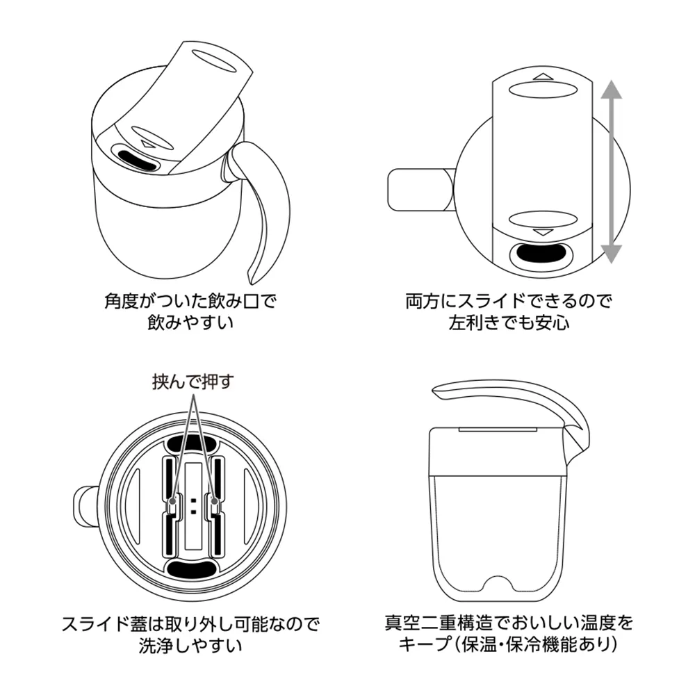 MOTTERU　くるっとハンドルマグタンブラー310ml