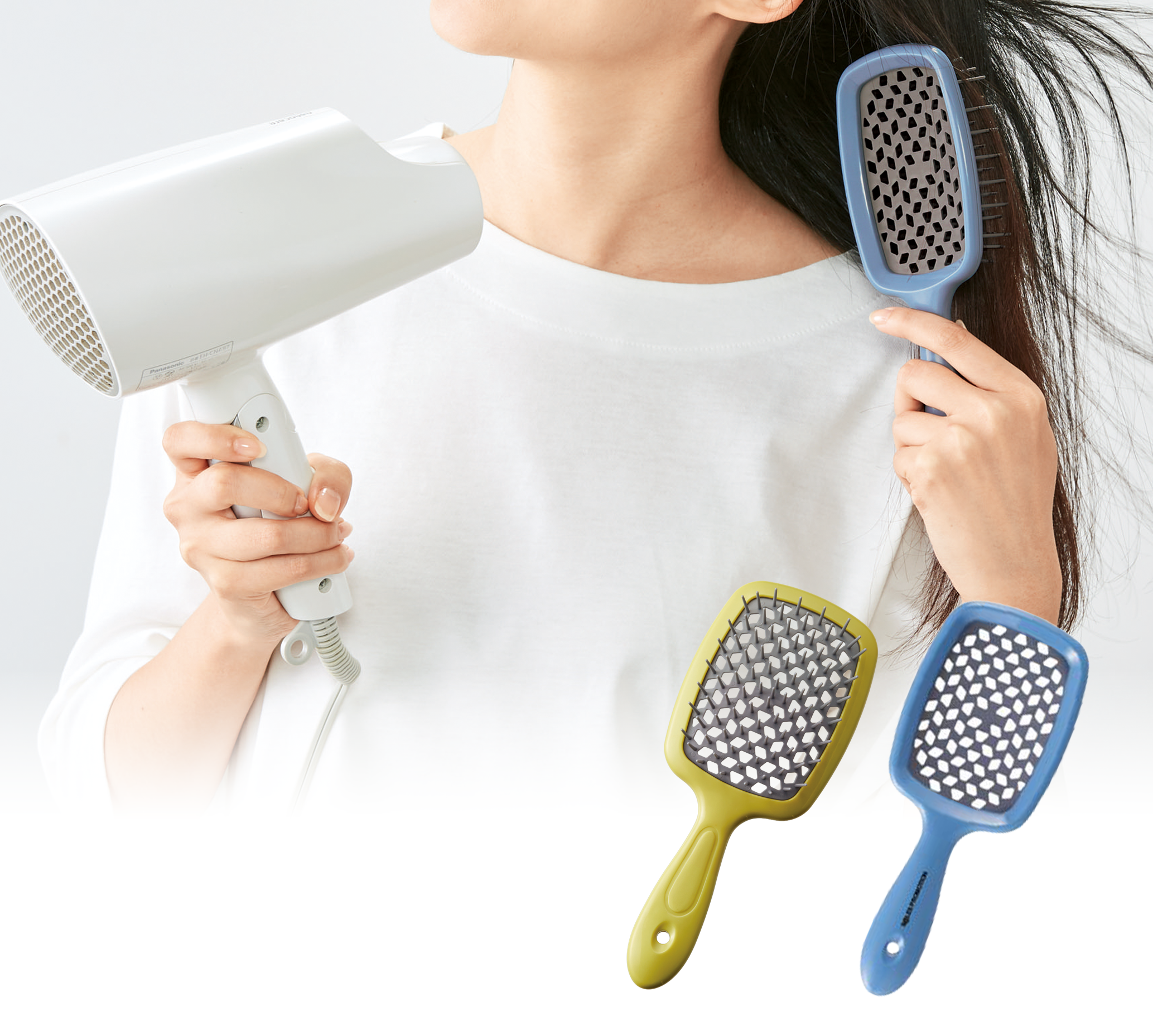 髪にやさしい　速乾ヘアブラシ