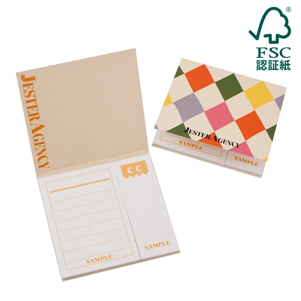 森林認証紙表紙カバー付きふせんB-2