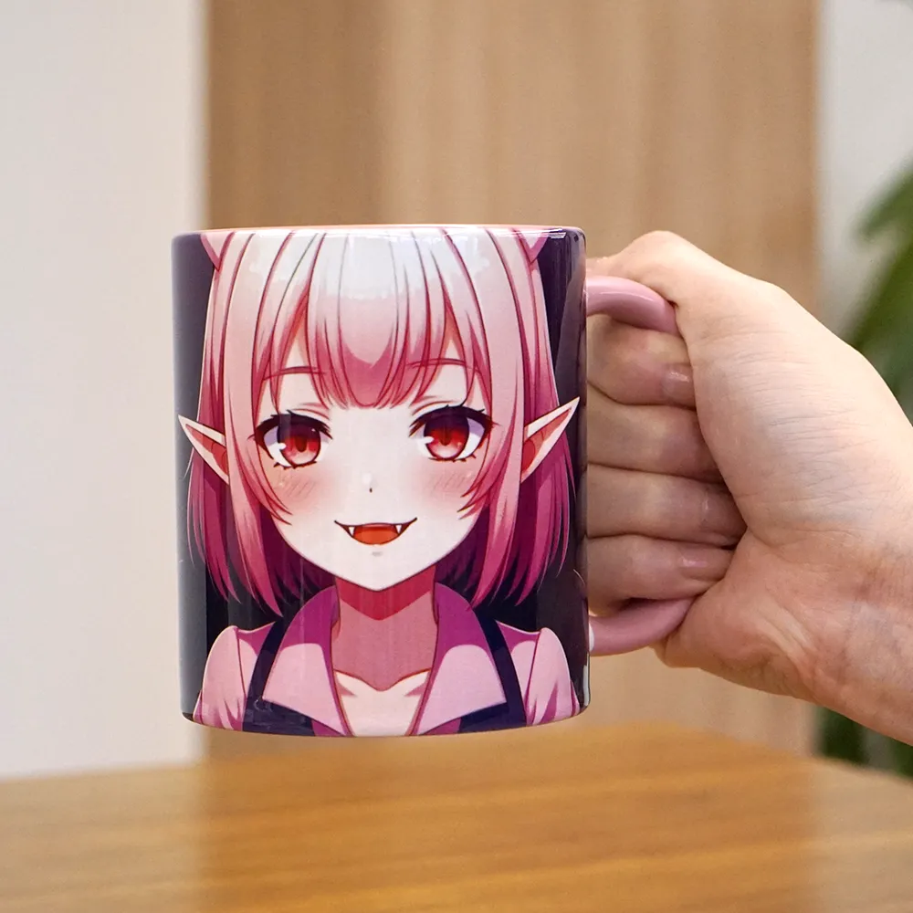 フルカラー陶器マグカップ(M)350ml(ツートン)