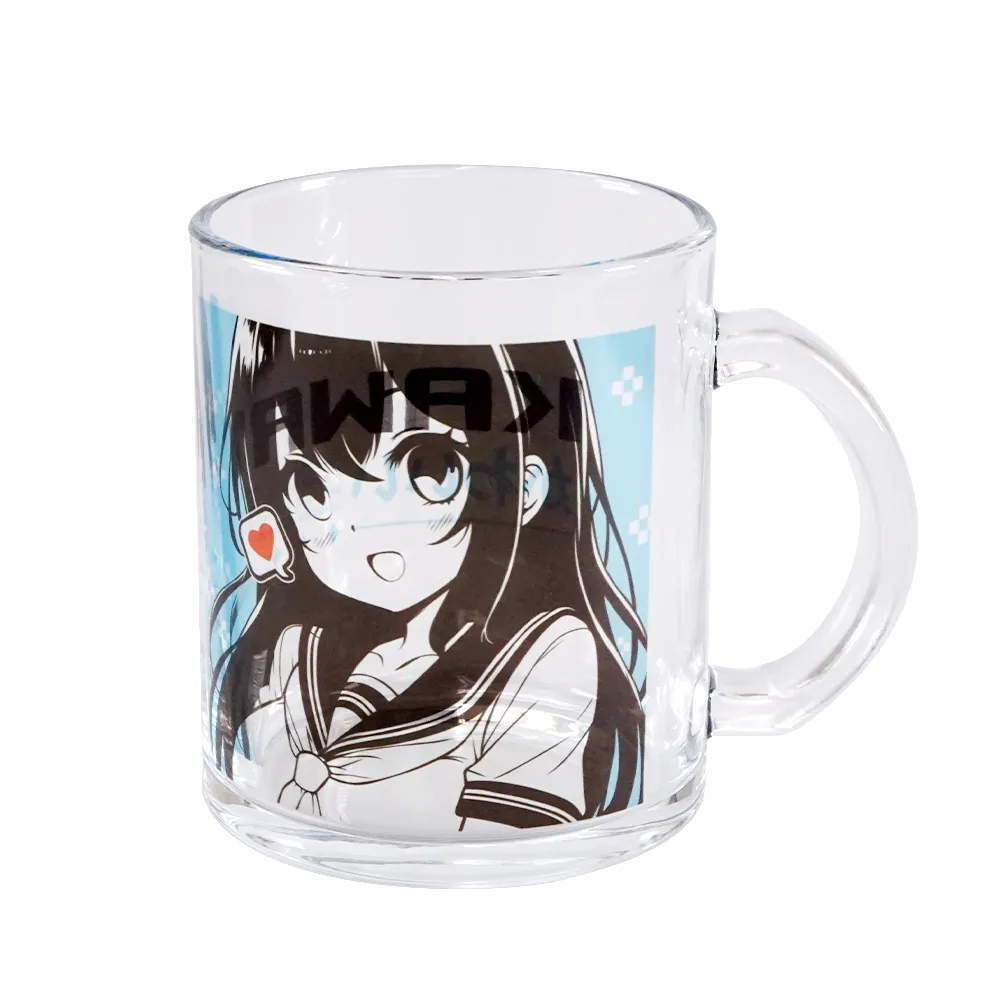 フルカラークリアガラスマグカップ330ml