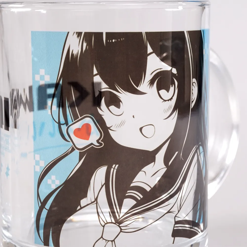 フルカラークリアガラスマグカップ330ml