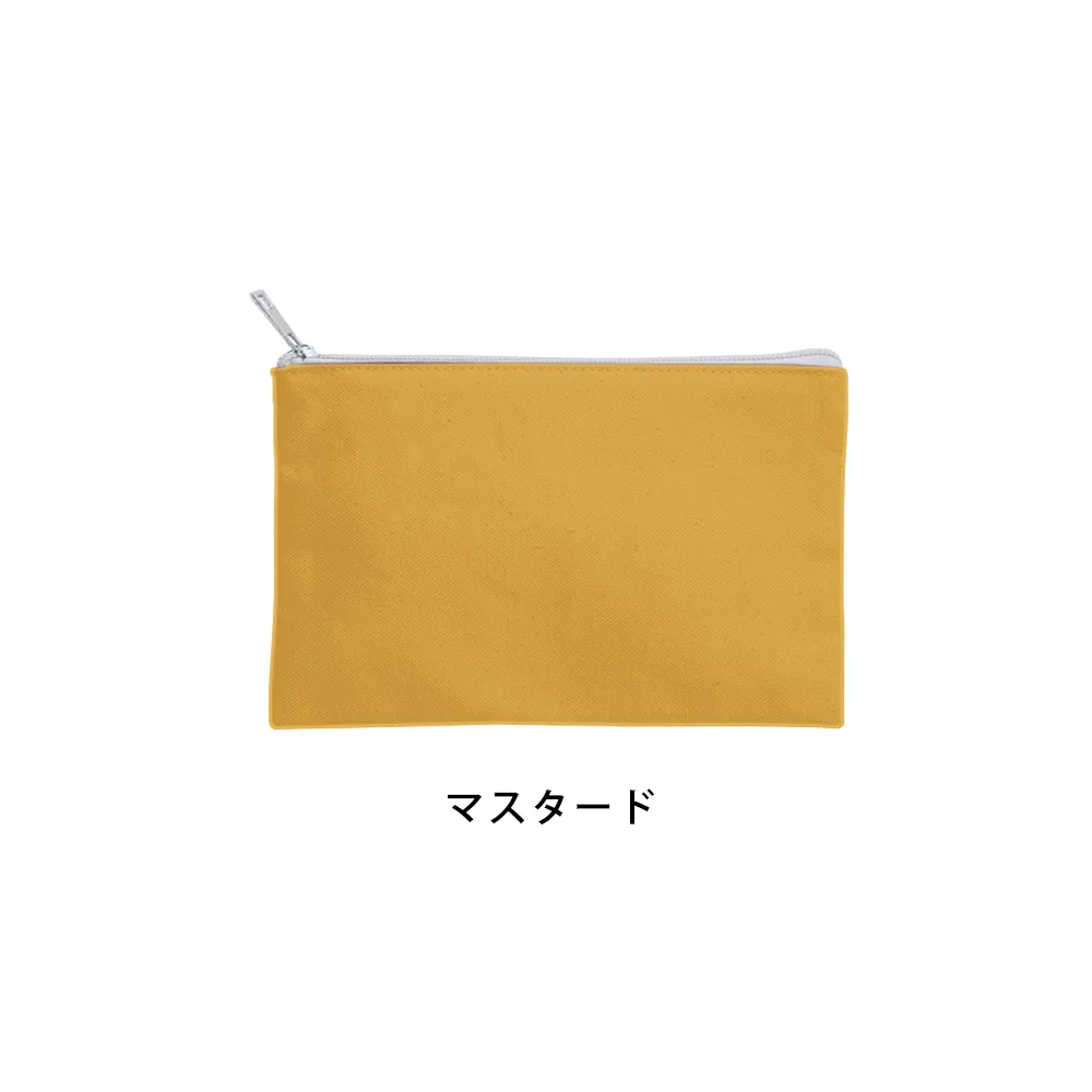 キャンバスフラットポーチ(S)カラー(最速出荷対応)