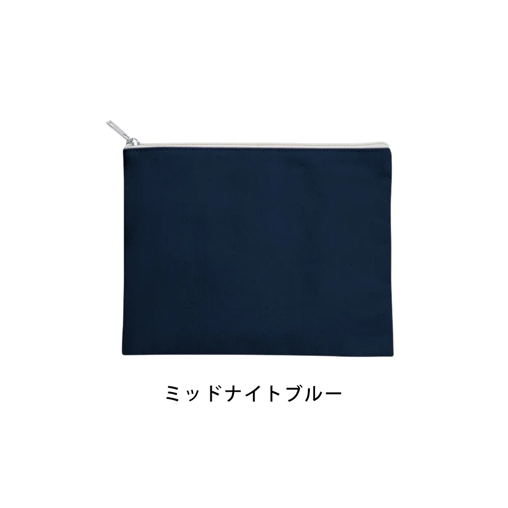 キャンバスフラットポーチ(M)カラー(最速出荷対応)