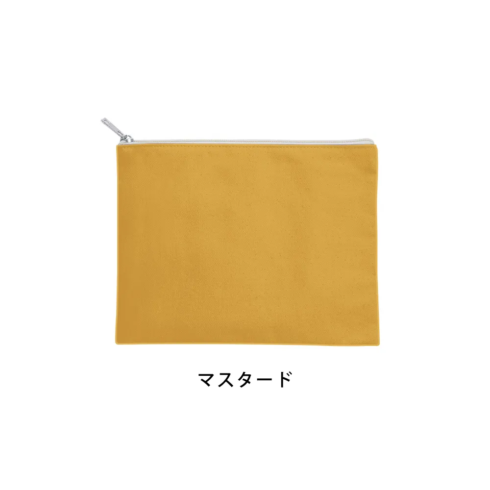 キャンバスフラットポーチ(M)カラー(最速出荷対応)