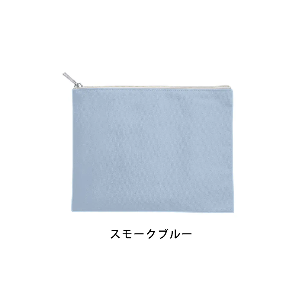 キャンバスフラットポーチ(M)カラー(最速出荷対応)