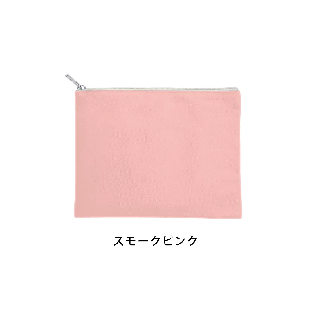 キャンバスフラットポーチ(M)カラー(最速出荷対応)