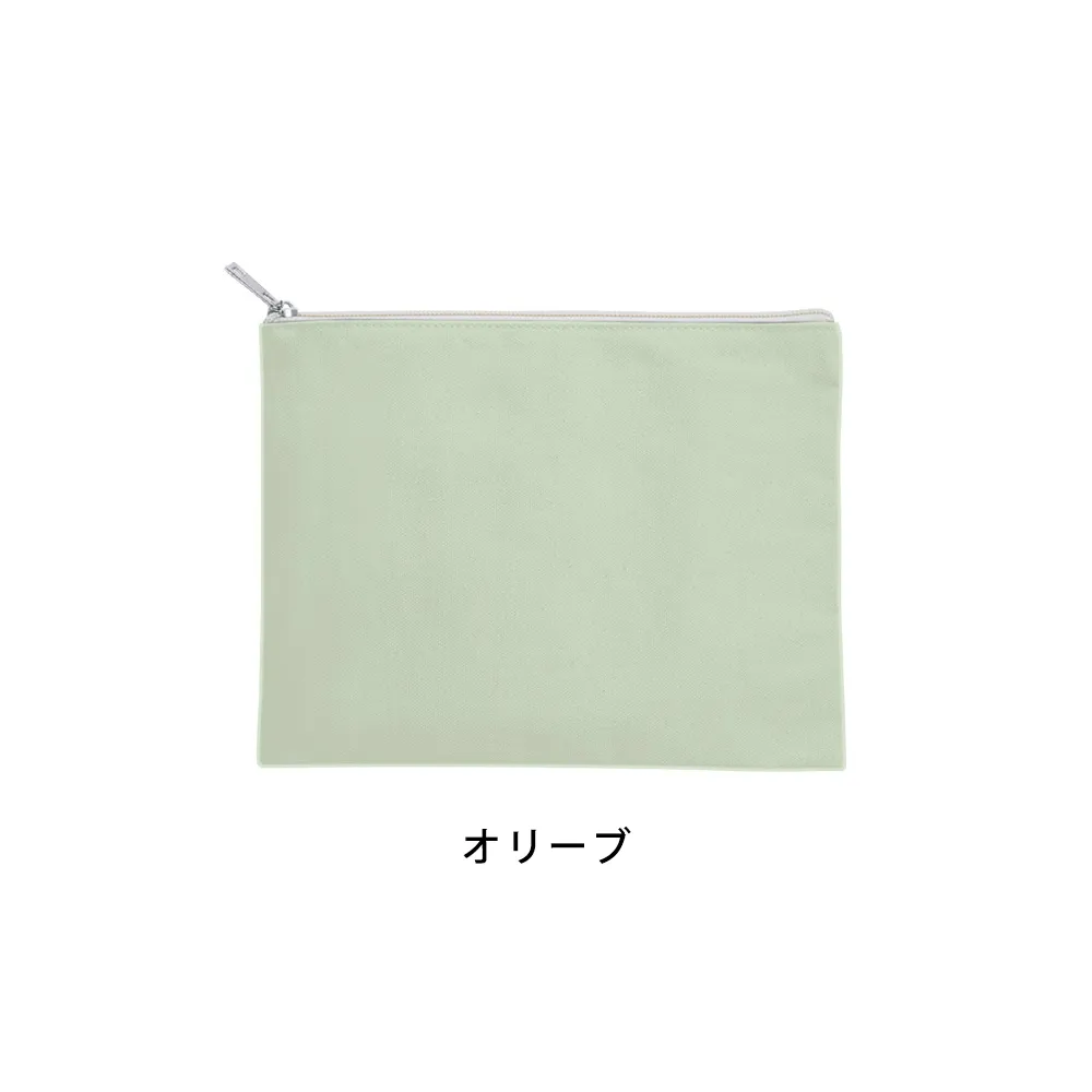 キャンバスフラットポーチ(M)カラー(最速出荷対応)