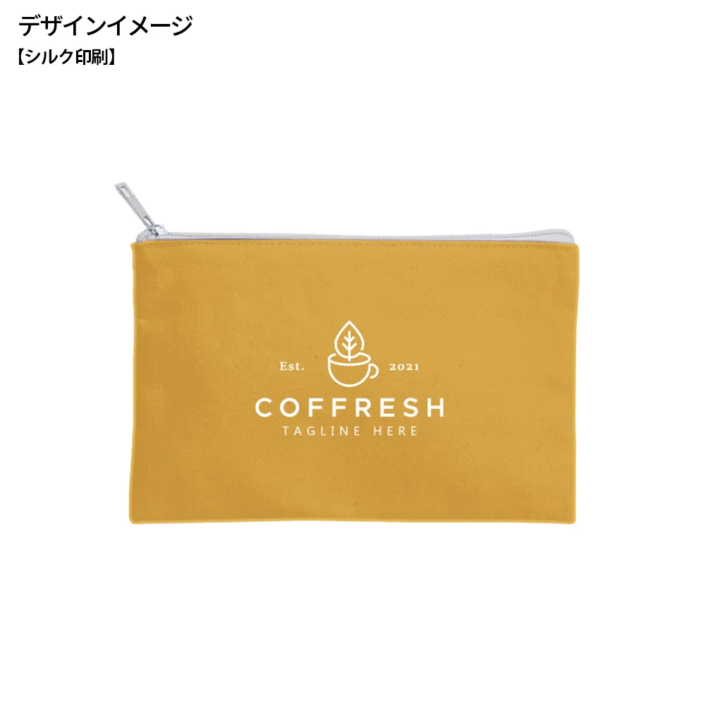 キャンバスフラットポーチ(S)カラー(最速出荷対応)