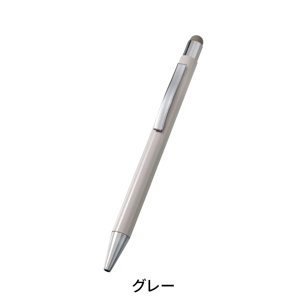 タッチペン付ワンカラーボールペン(再生アルミ)